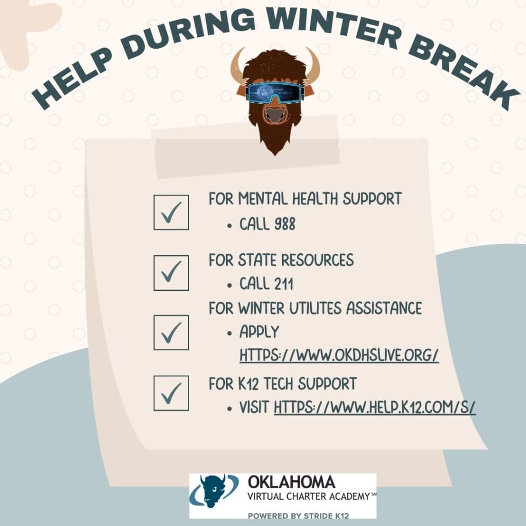 Who to call during winter break banner