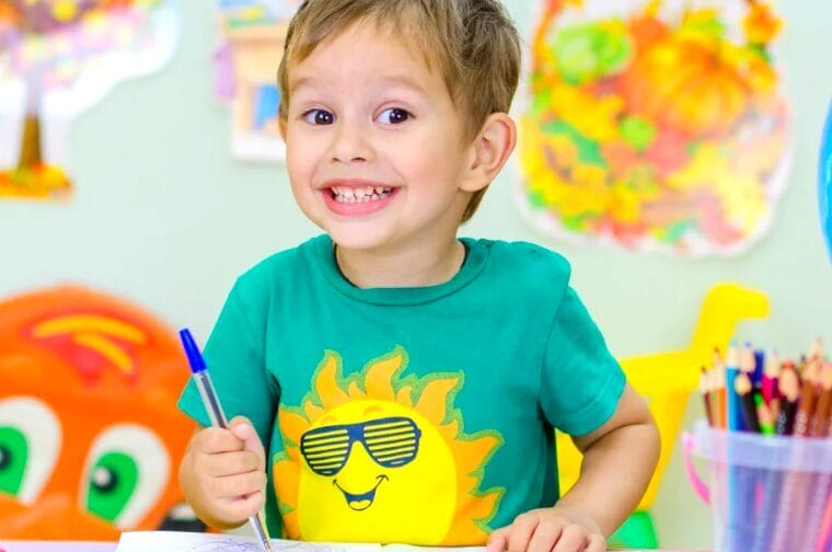 Kid smiling