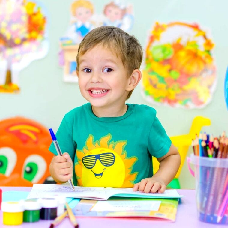 Kid smiling