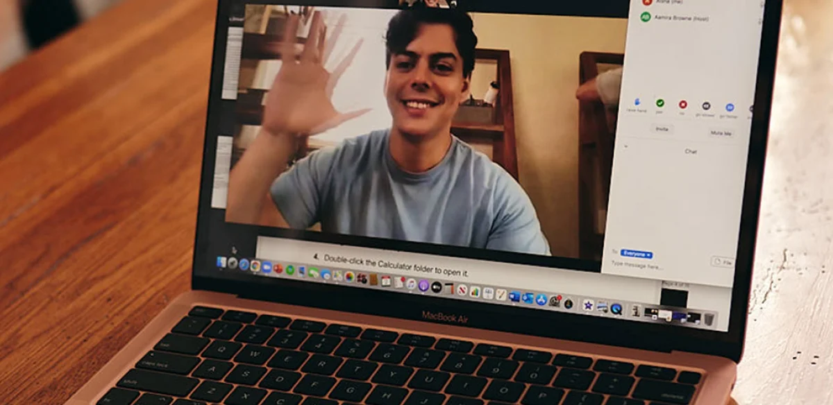 boy in virtual meeting