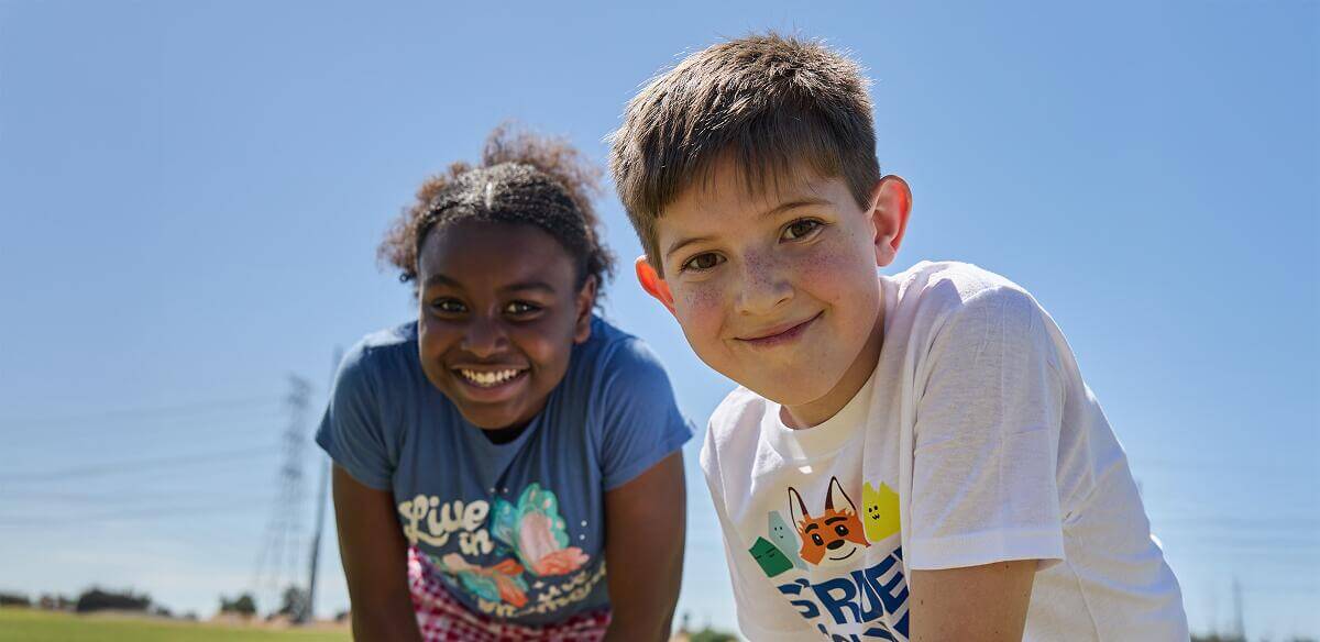 kids smiling